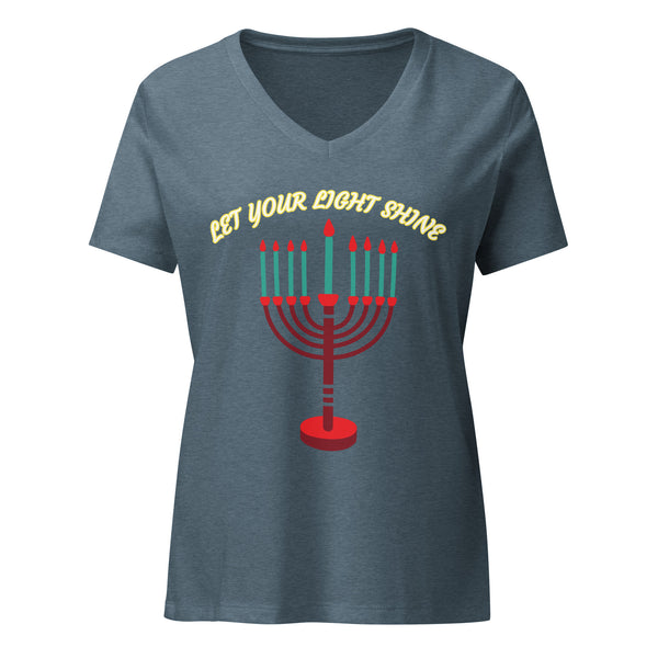 BE LIGHT | Premium FAITH Design Women or Teens V-neck T-shirt