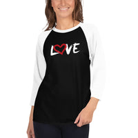 LOVE | Premium Design Women or Teen Raglan Shirt