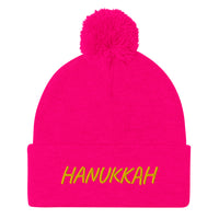 HANUKKAH  | Premium  HOLY DAY Design Pom Pom Beanie Hat