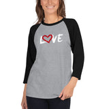 LOVE | Premium Design Women or Teen Raglan Shirt