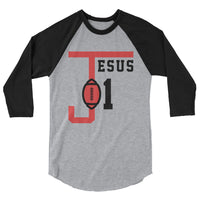 JESUS 01 | Premium SPORTS Design Adult or Teen Unisex Raglan Shirt