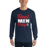 REAL MEN PRAY | Premium CVS Design Men or Teen Lng Slv Knit Jersey