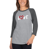 LOVE | Premium Design Women or Teen Raglan Shirt