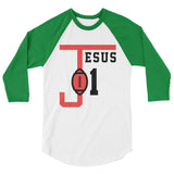 JESUS 01 | Premium SPORTS Design Adult or Teen Unisex Raglan Shirt
