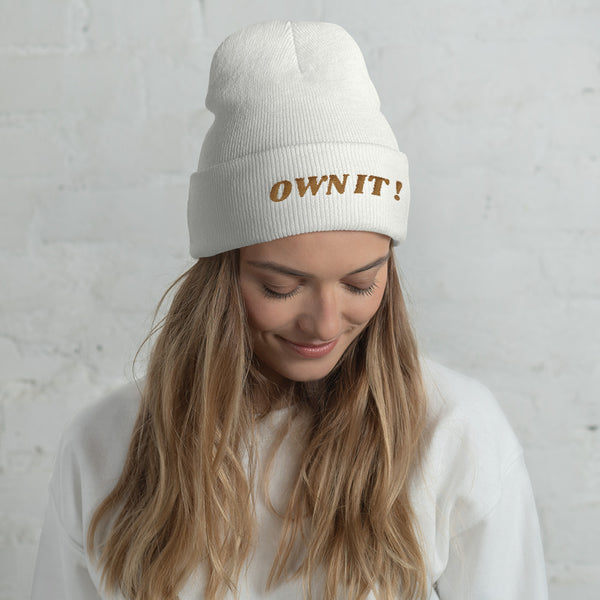 OWN IT! C | Premium CVS Design Adult or Teen EC Knit Beanie Cap