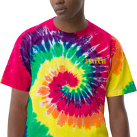 F SWIRL | Premium FAITH Design Adult or Teen  UNI Oversized Tie-Dye T-Shirt