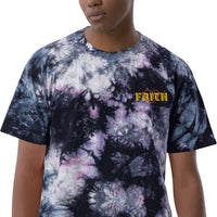 F SWIRL | Premium FAITH Design Adult or Teen  UNI Oversized Tie-Dye T-Shirt