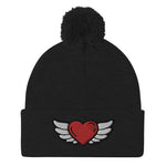 WINGS & HEART | Premium LIFESTYLE Adult or Teen Pom Pom Knit Cap Hat