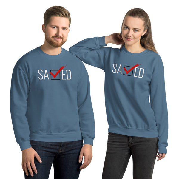 SAVED S | Premium FAITH Design Adult or Teen Unisex Sweatshirt