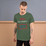 GOD HAS A KNIFE | Premium FAITH Design Adult or Teen Unisex T-Shirt