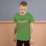 GOD HAS A KNIFE | Premium FAITH Design Adult or Teen Unisex T-Shirt